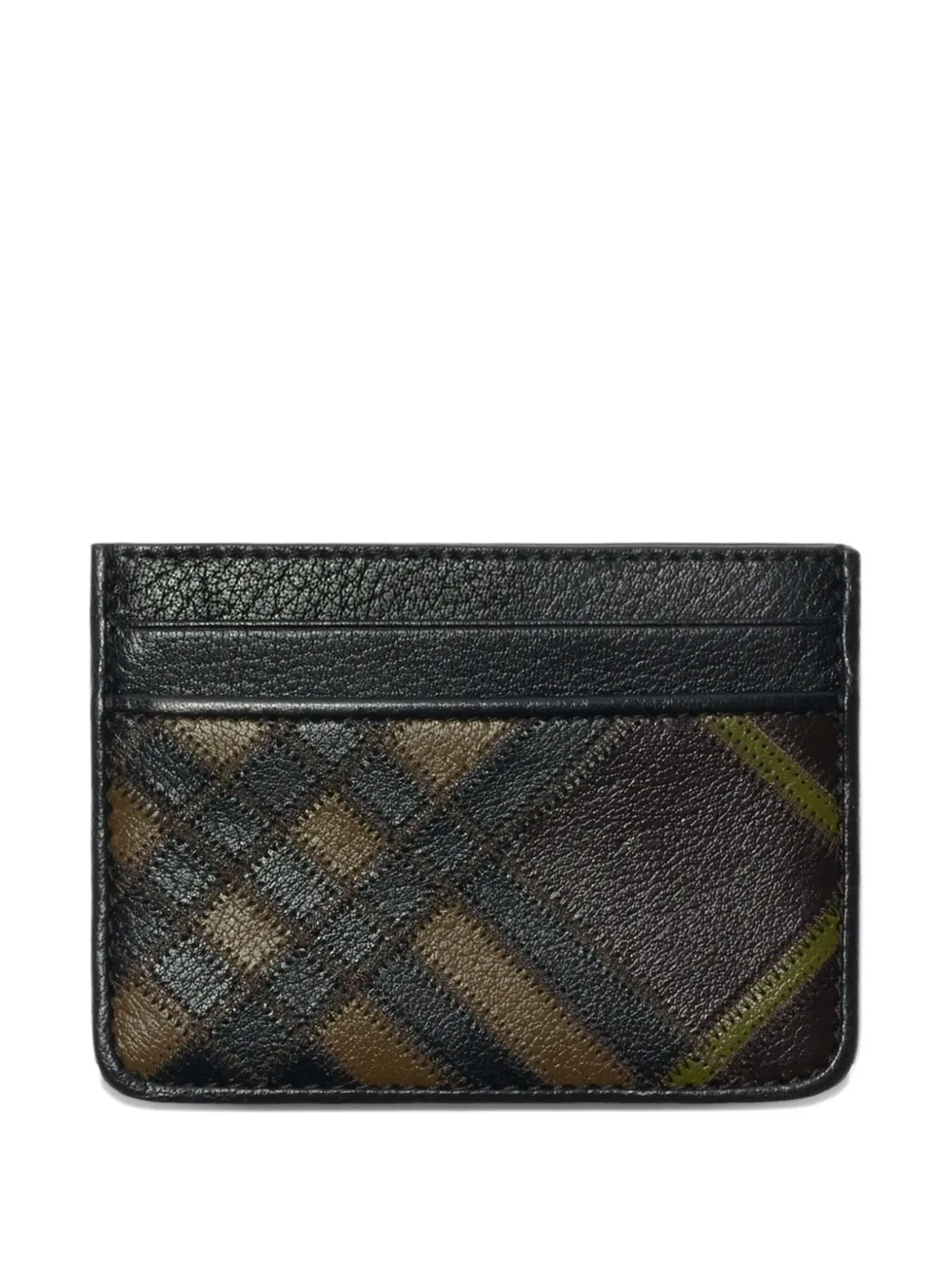 Burberry tarjetero con motivo de cuadros en intarsia | verde | Image 1