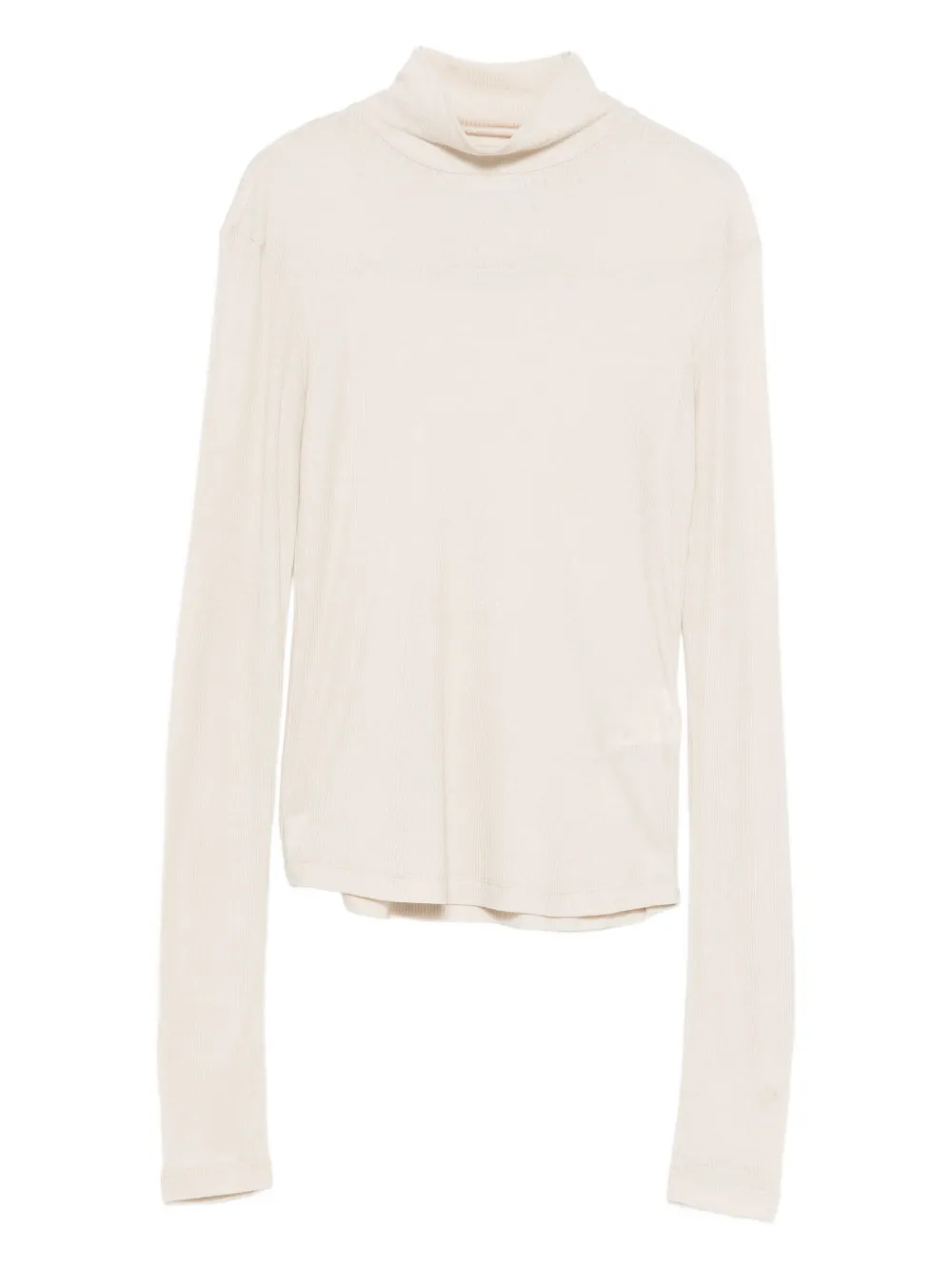 Halfboy Roll-neck Top In Neutral