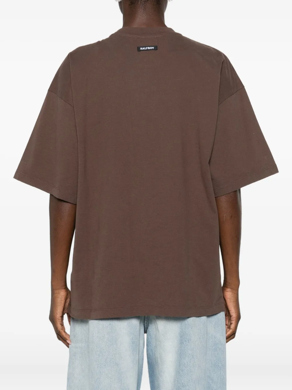 Halfboy Cotton T-shirt In Brown