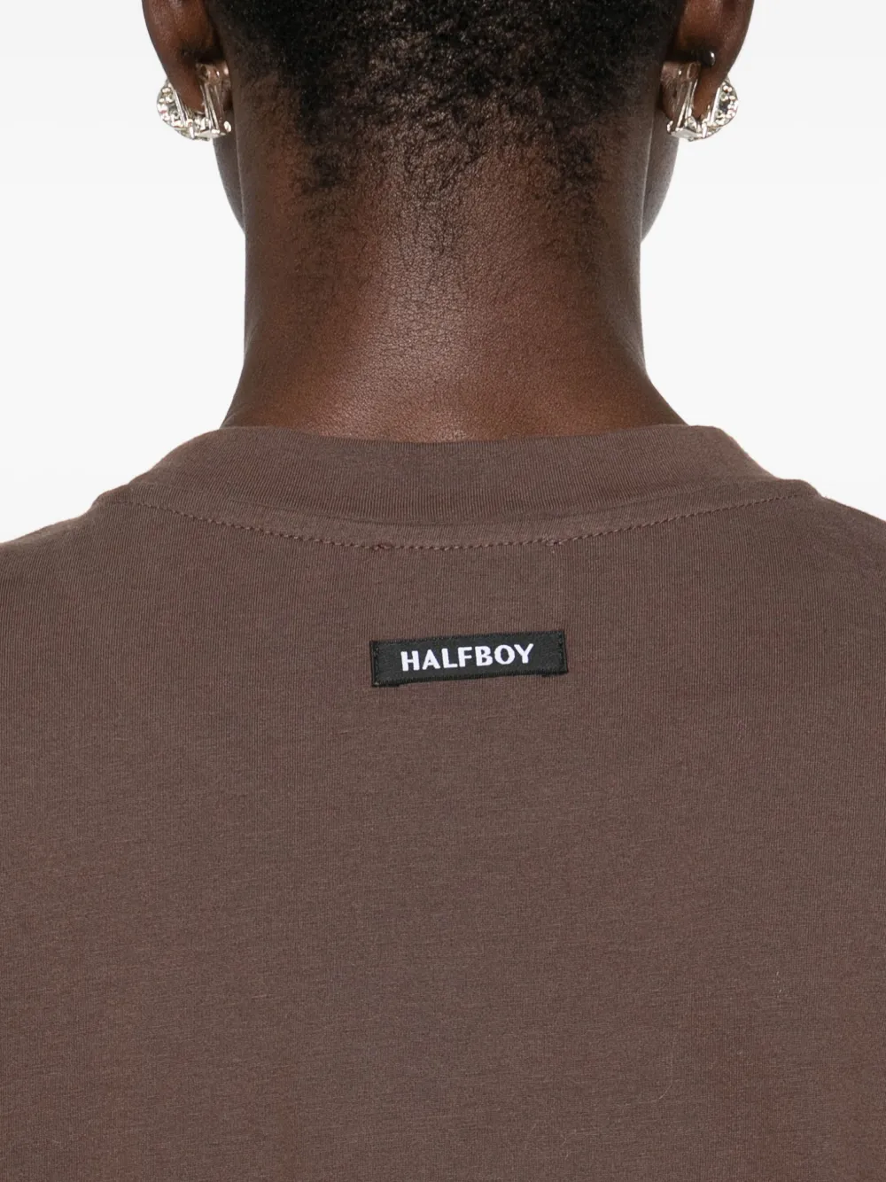 Halfboy Cotton T-shirt In Brown