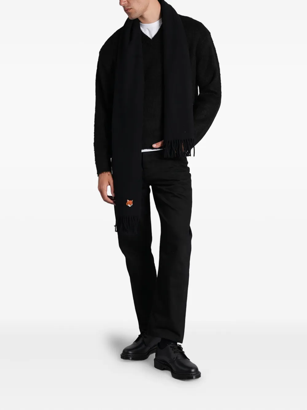 Maison Kitsuné brushed-finish sweater - Zwart