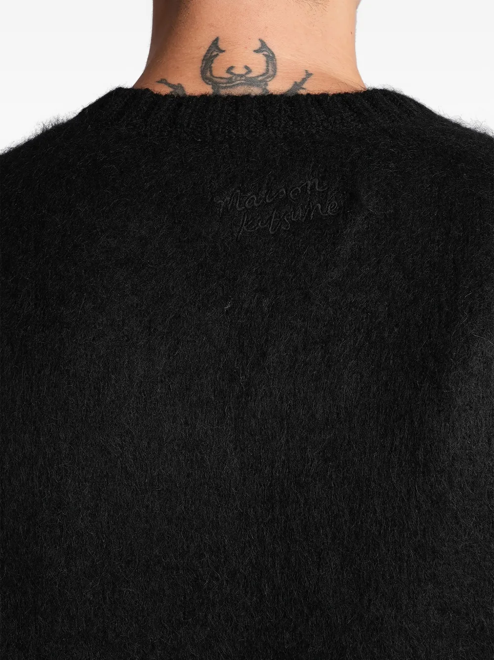 Maison Kitsuné Trui met geborstelde afwerking Zwart