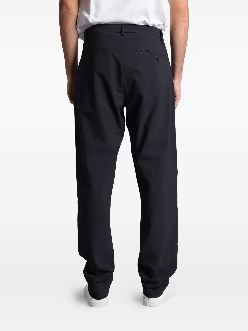 Aspesi Pleated-front Flannel Trousers In Blue