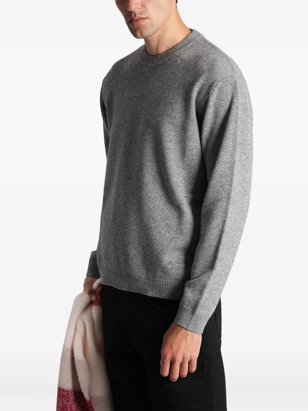 Maison Kitsuné Trui met ronde hals Grijs