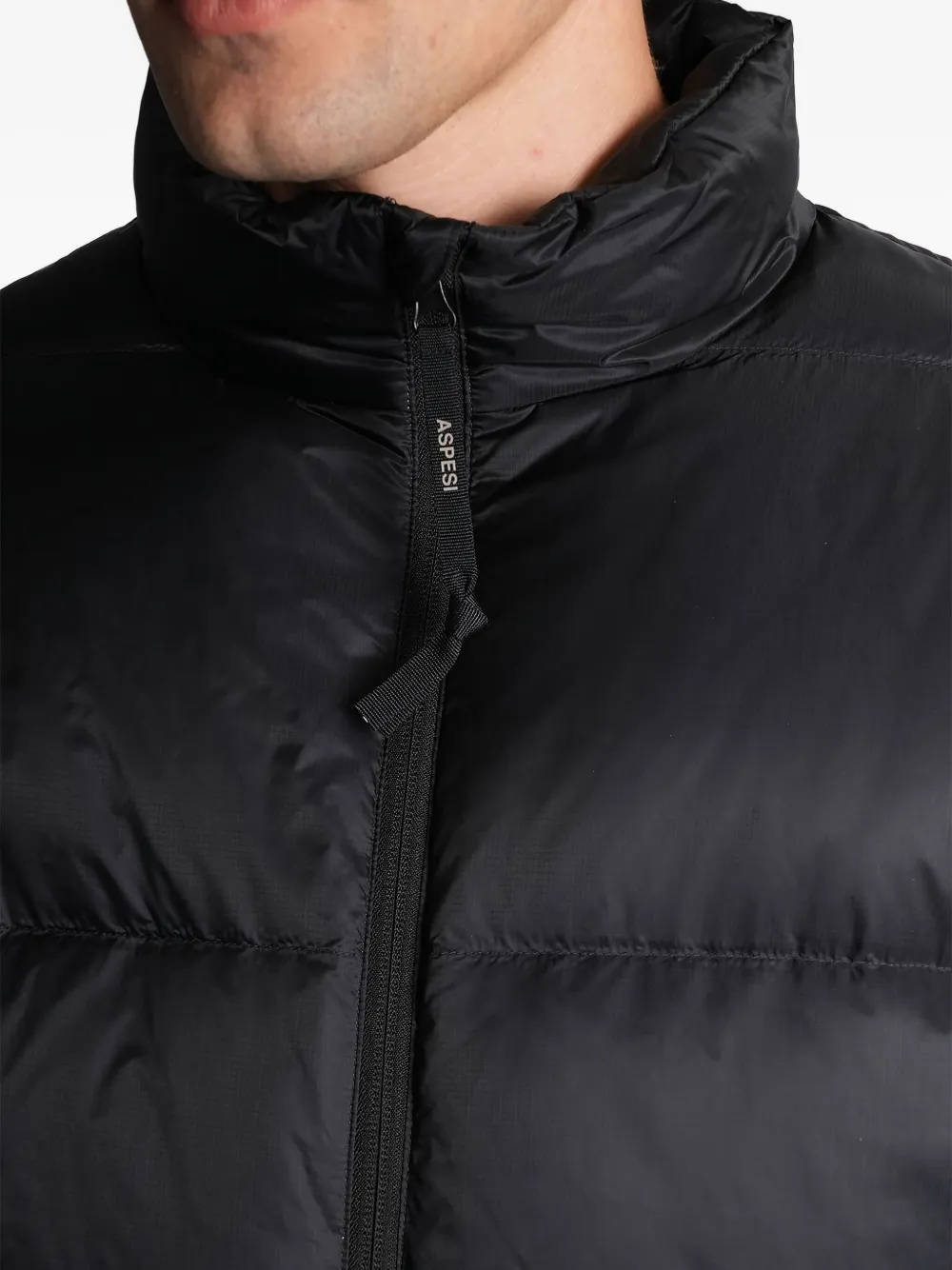 Aspesi Zip Puffer Jacket In Black