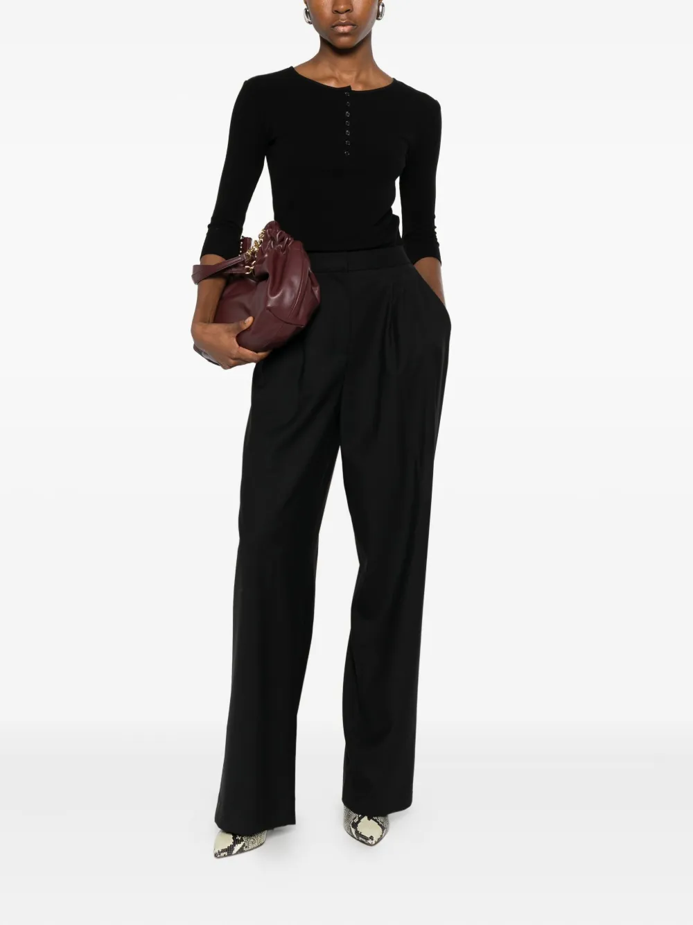 IRO Rosaria polo top - Zwart