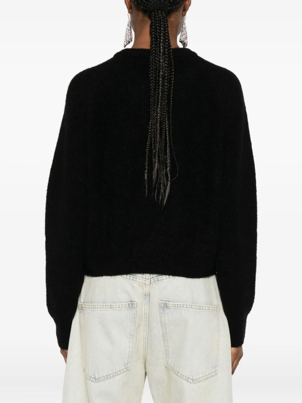 Iro Crew-neck Cardigan In Black