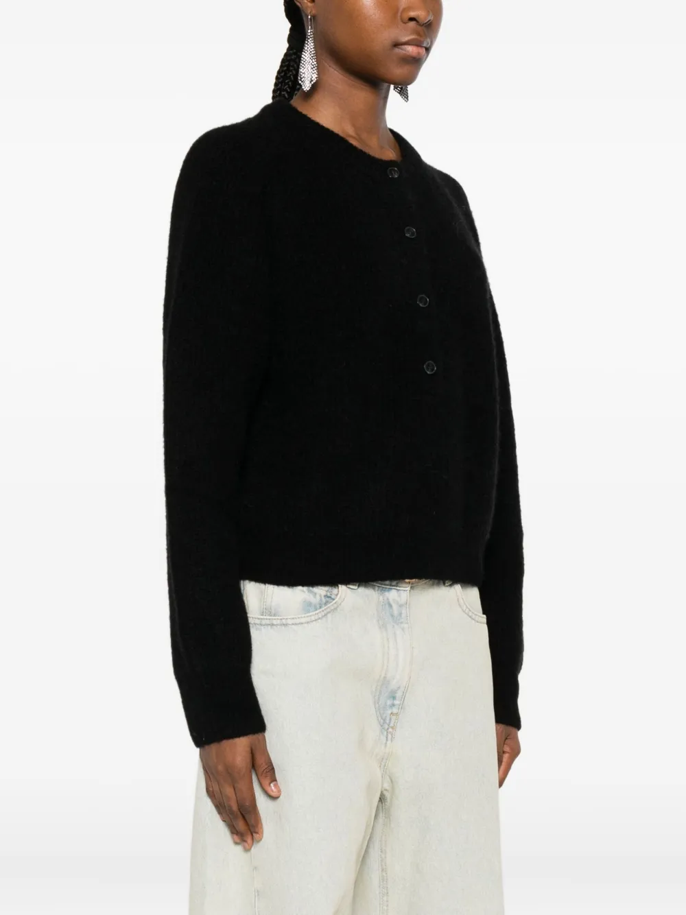 Iro Crew-neck Cardigan In Black