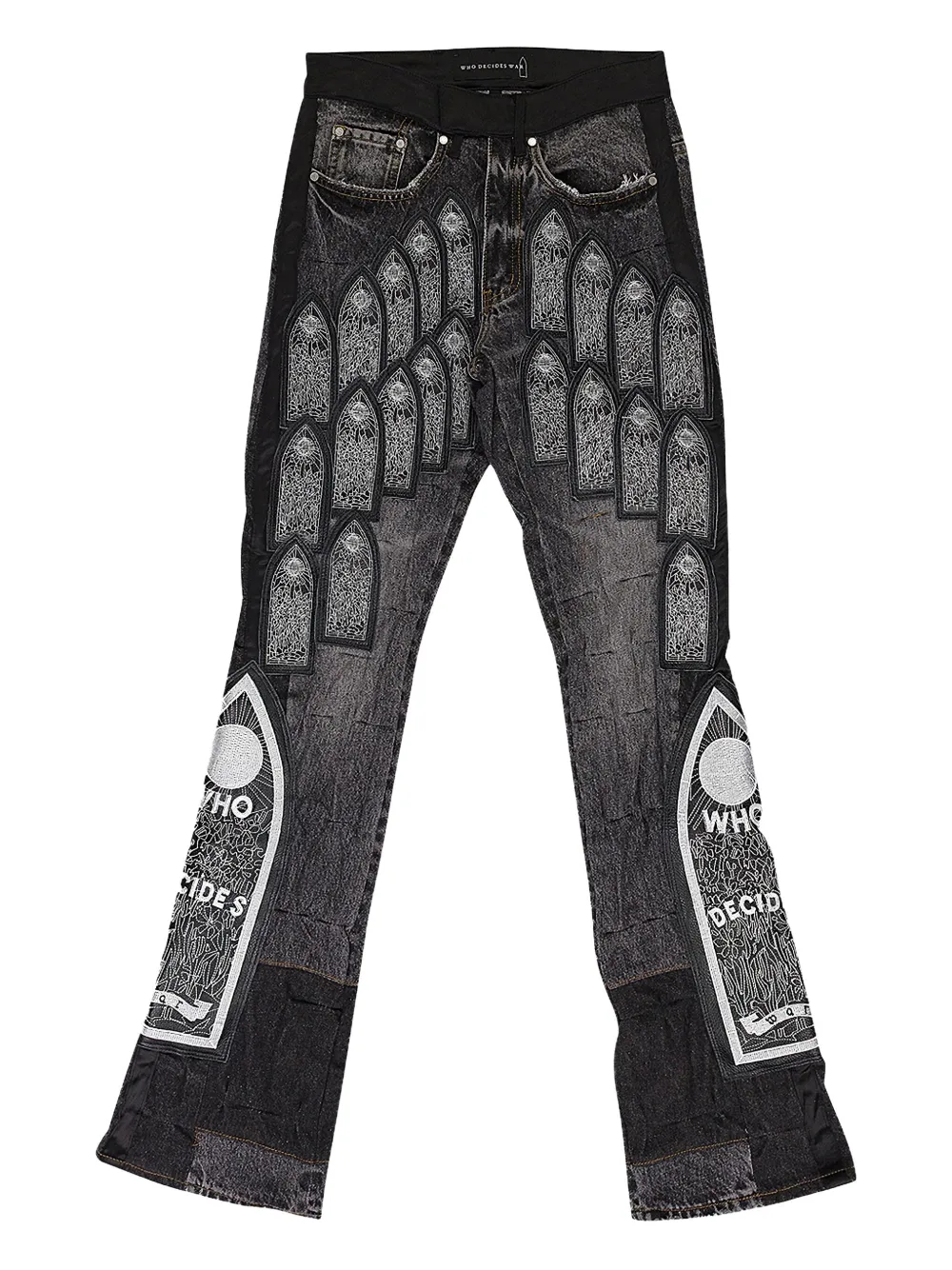 Who Decides War Patched Jeans In Black