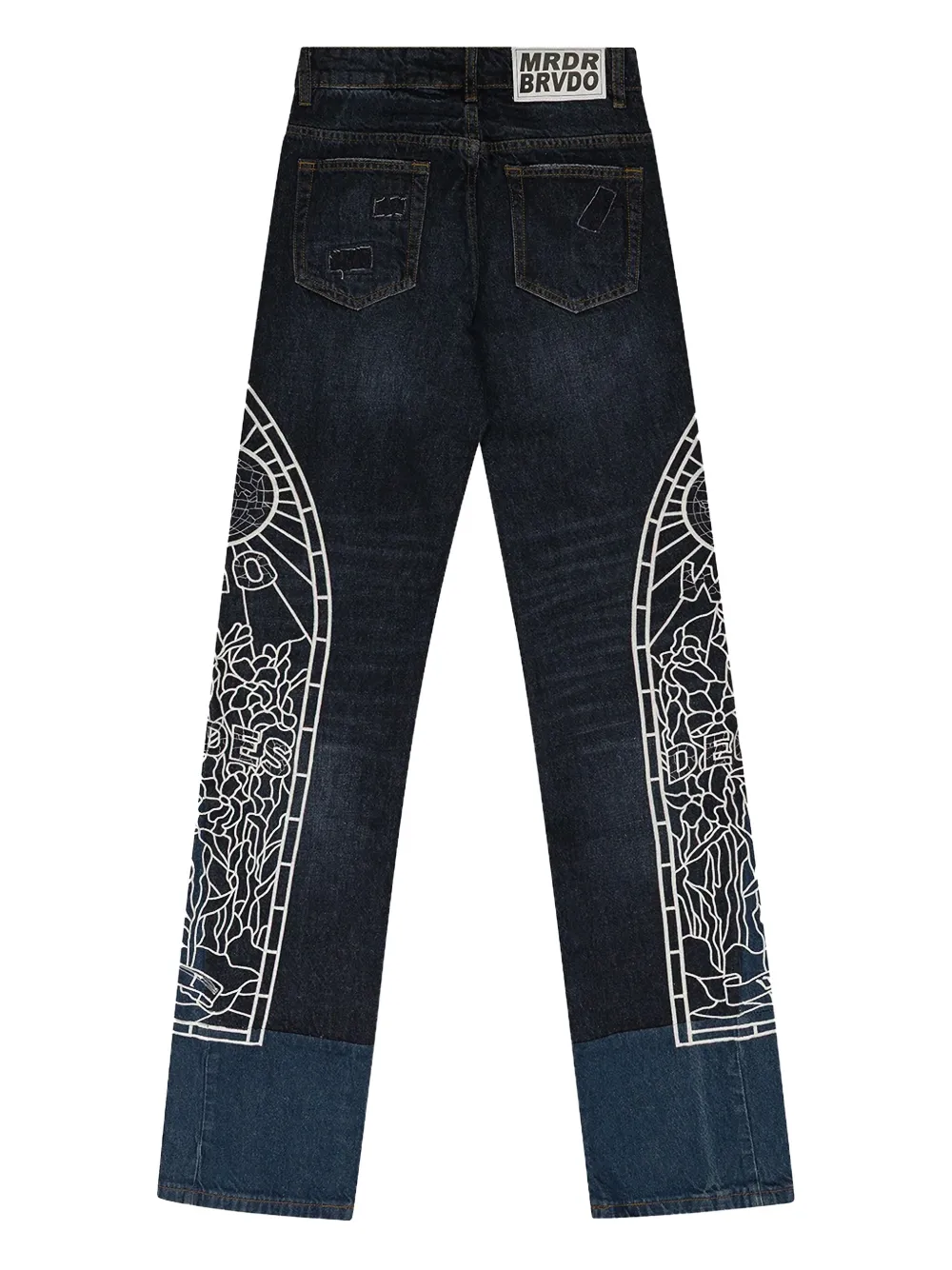 Who Decides War Jeans met borduurwerk - Blauw