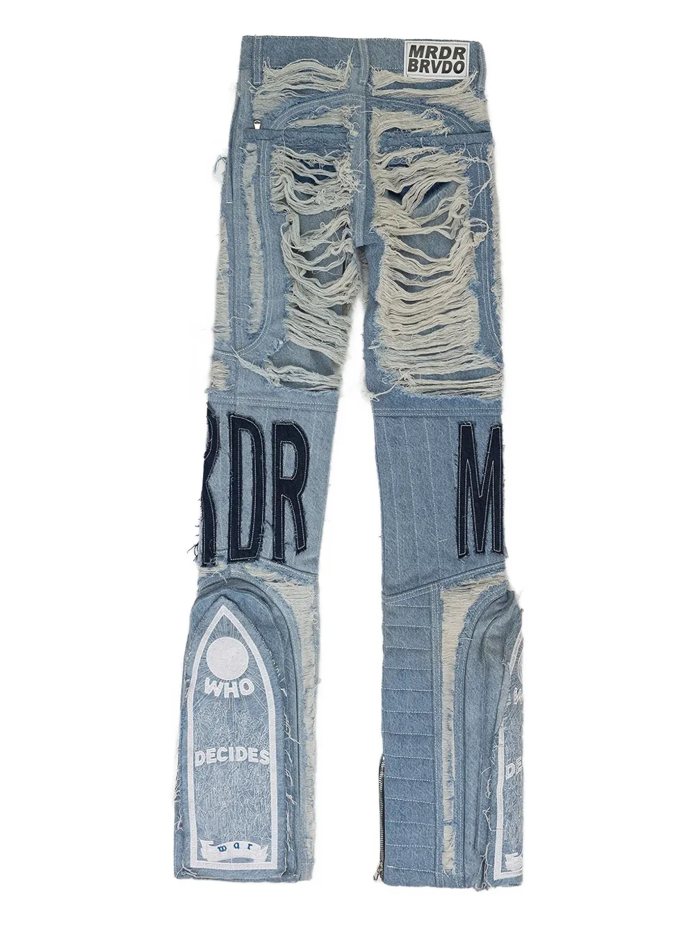 Who Decides War Gerafelde jeans - Blauw