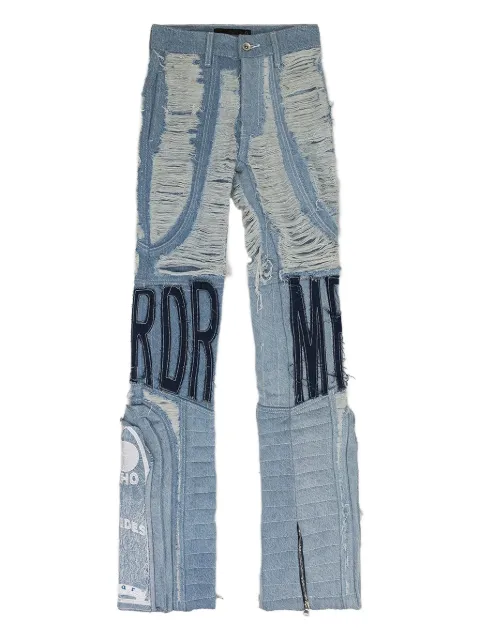 Who Decides War jeans con efecto envejecido