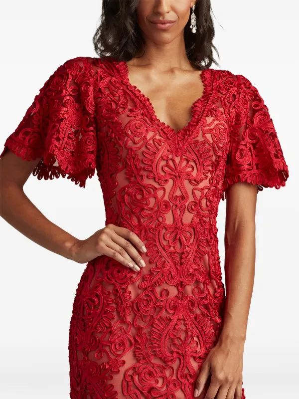 knee length dresses for ladies Floral Lace Wedding Dress - Corset Back Wedding Dress