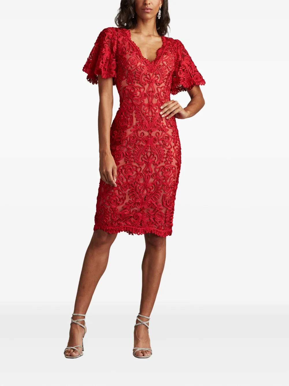 Tadashi Shoji Arnett lace dress - Rood