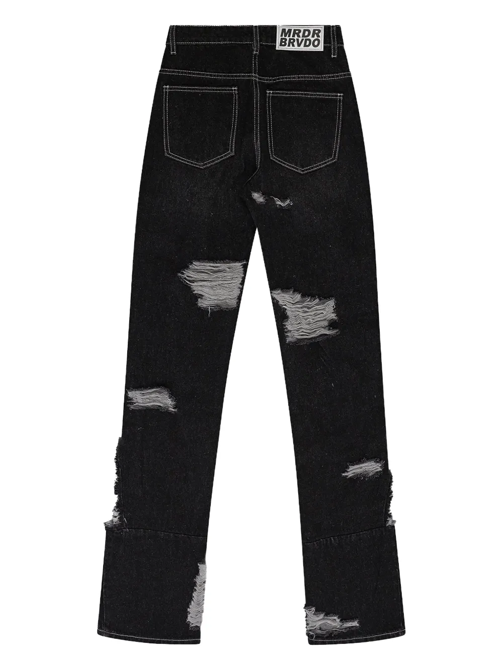 Who Decides War Gerafelde jeans - Zwart