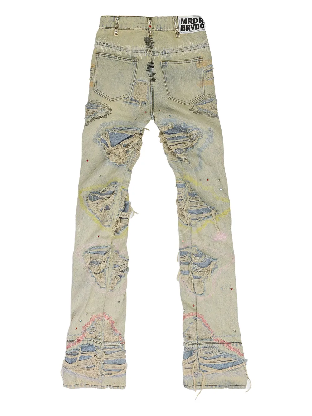 Who Decides War Gerafelde jeans - Blauw