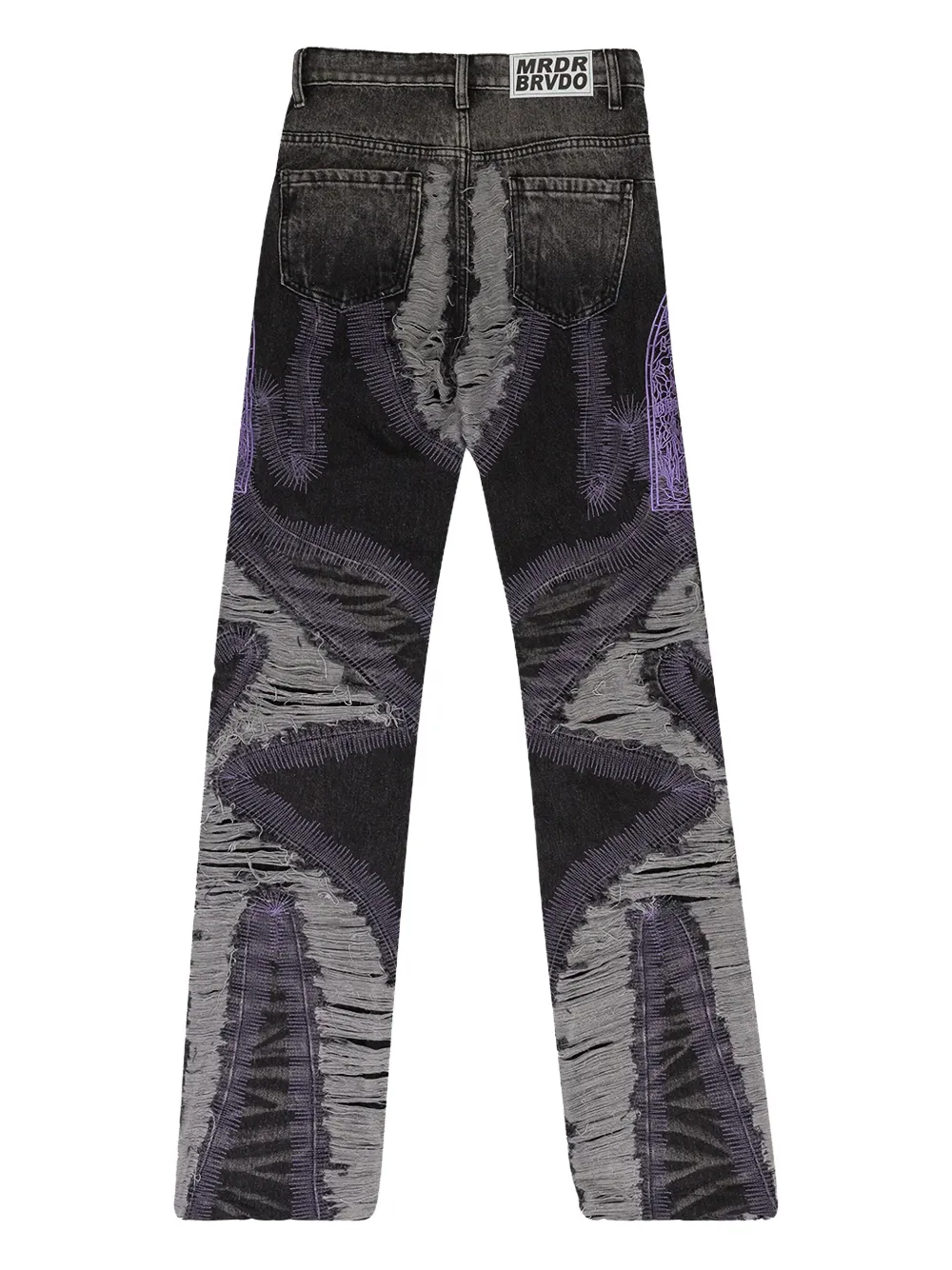 Who Decides War Gerafelde jeans - Zwart