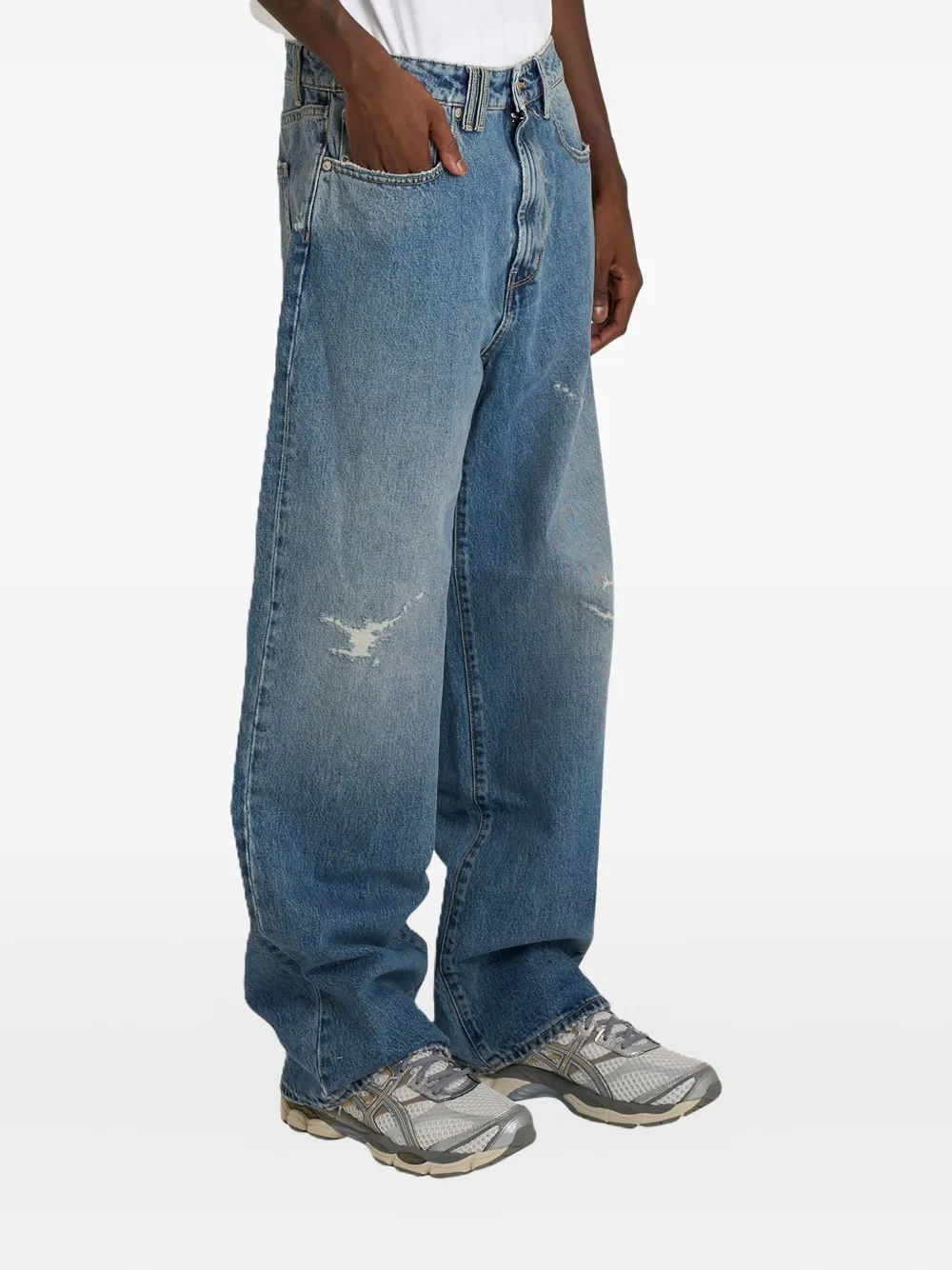 Cycle Distressed Jeans In Blue