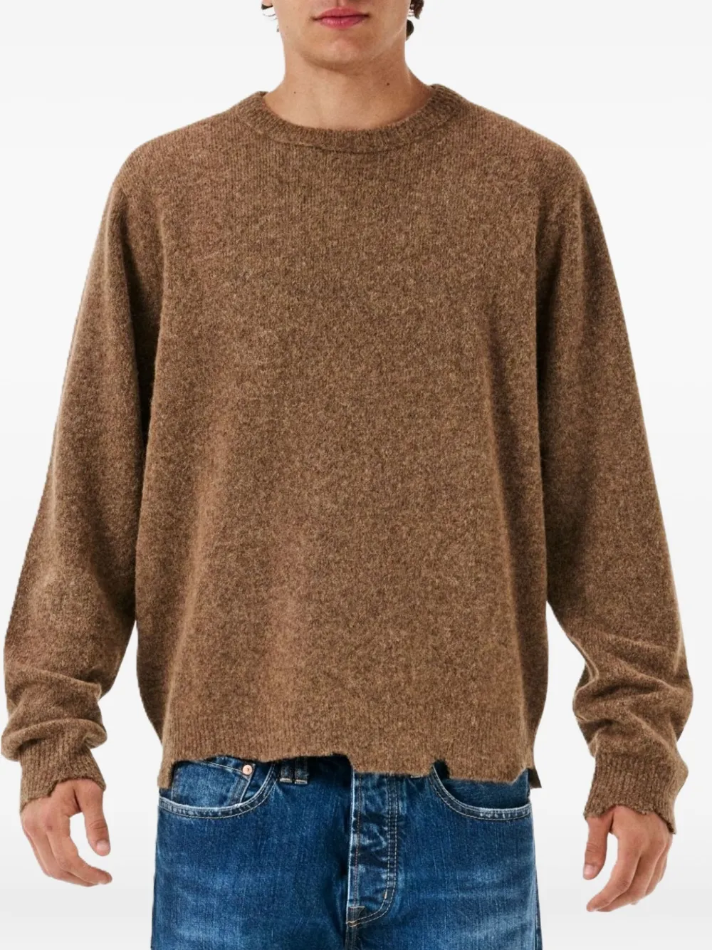 Cycle frayed sweater | Brown | Image 1