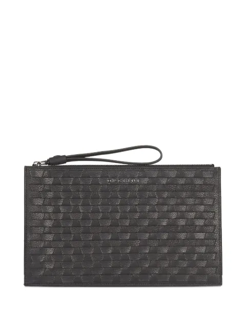 Orciani textured zipped clutch bag