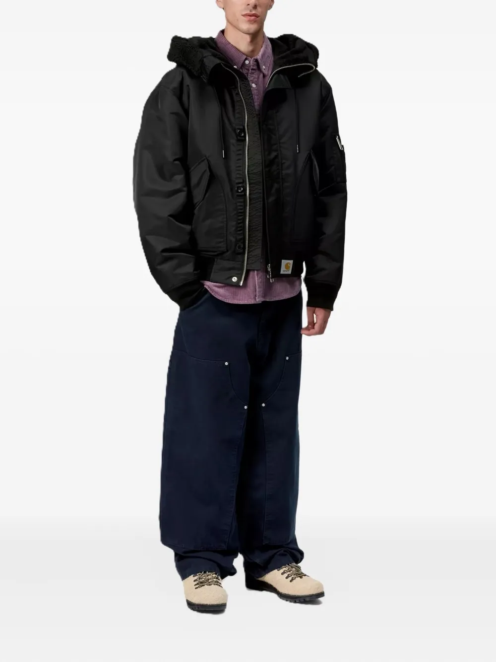 Carhartt Oltera Hooded Jacket In Black