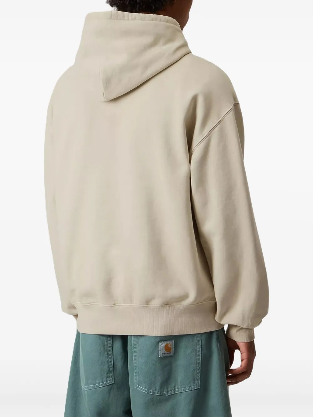 Carhartt Hooded Sweatshirt Featuring Kangaroo Pocket In Neutral