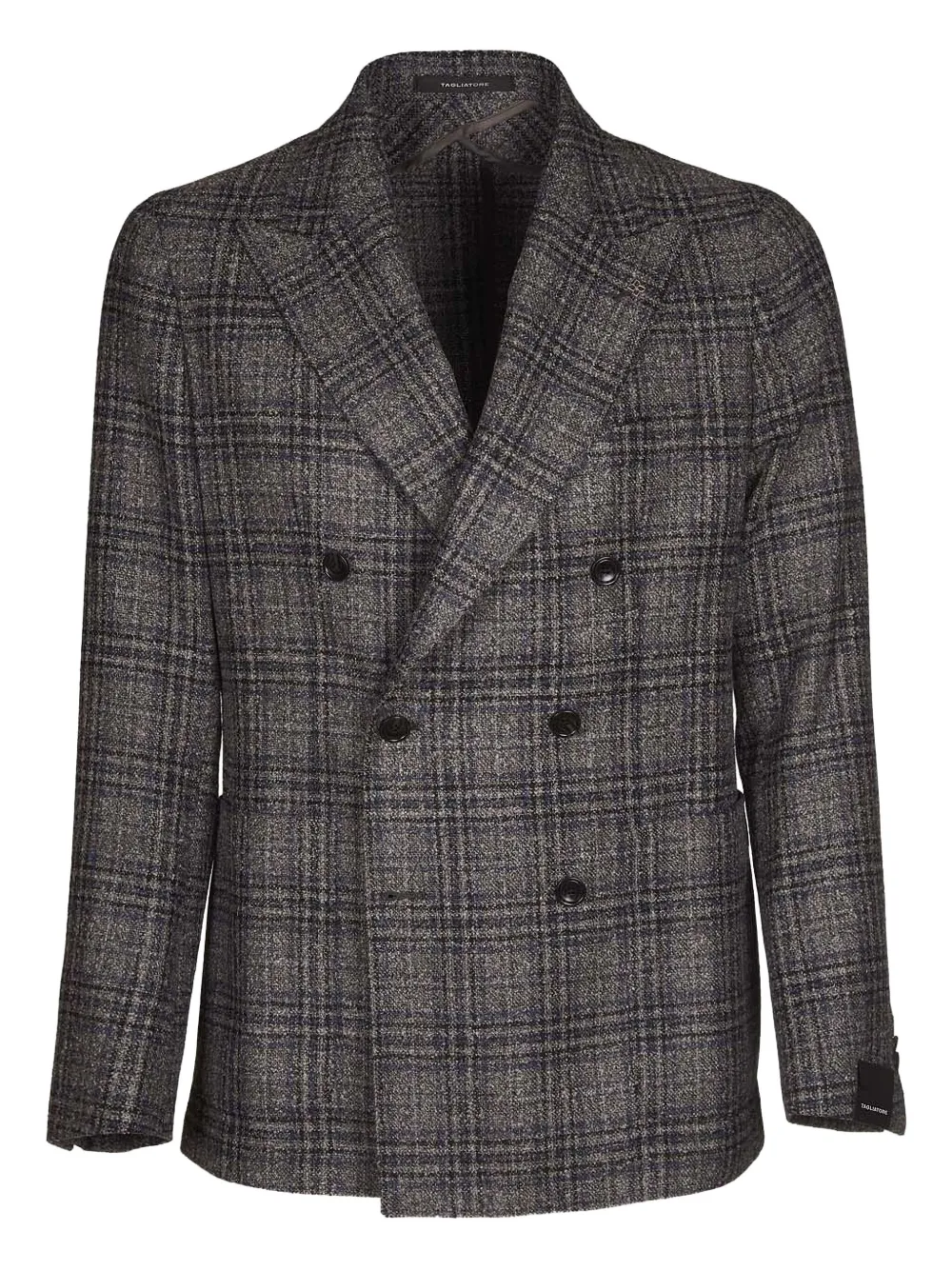 Tagliatore double-breasted check suit jacket | Grey | Image 1