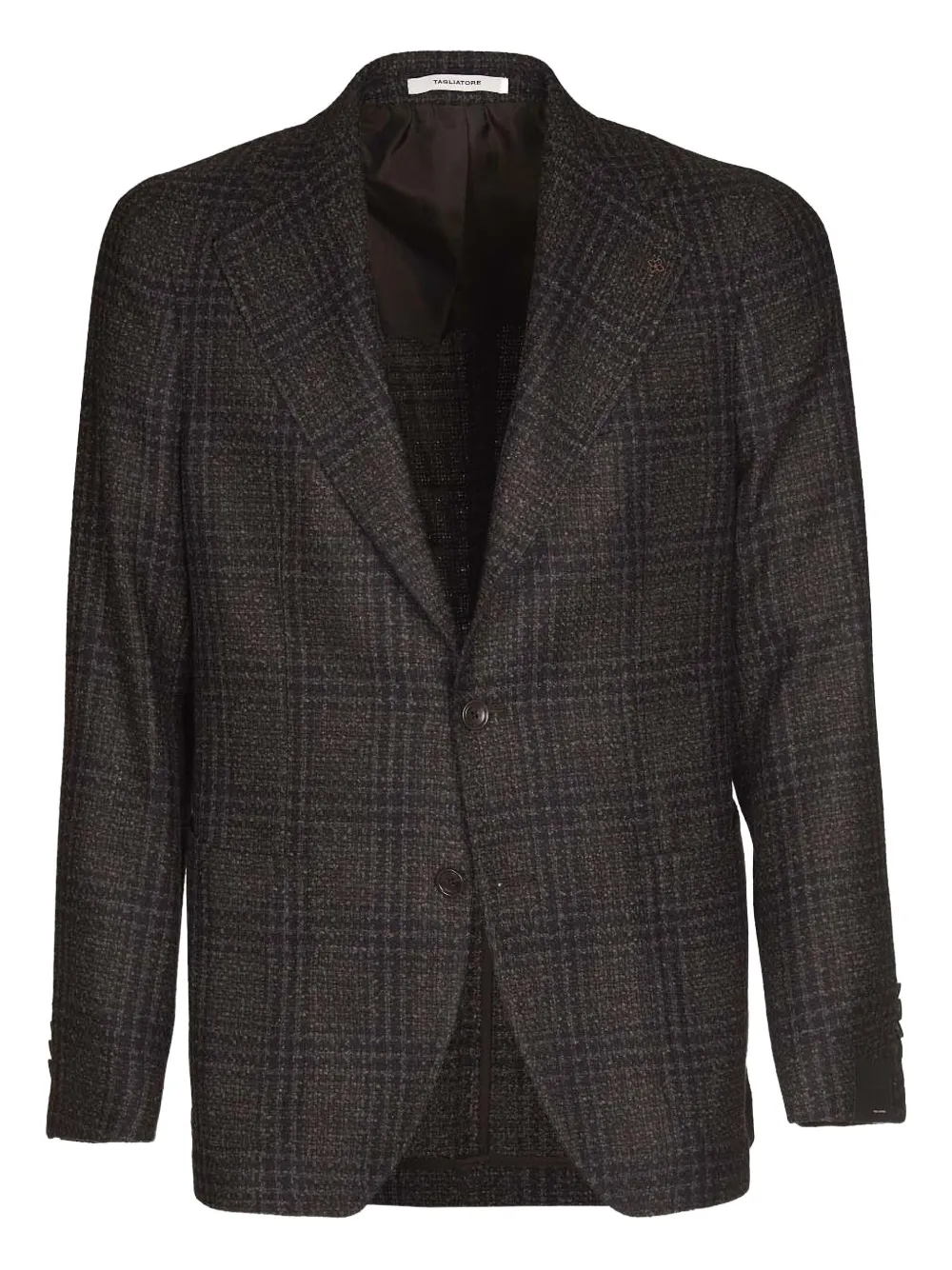 Tagliatore blazer con cuadros estampados y botones | marrón | Image 1
