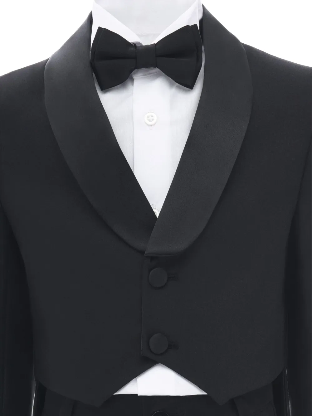 Moustache Vierdelig pak met sjaalrevers Zwart