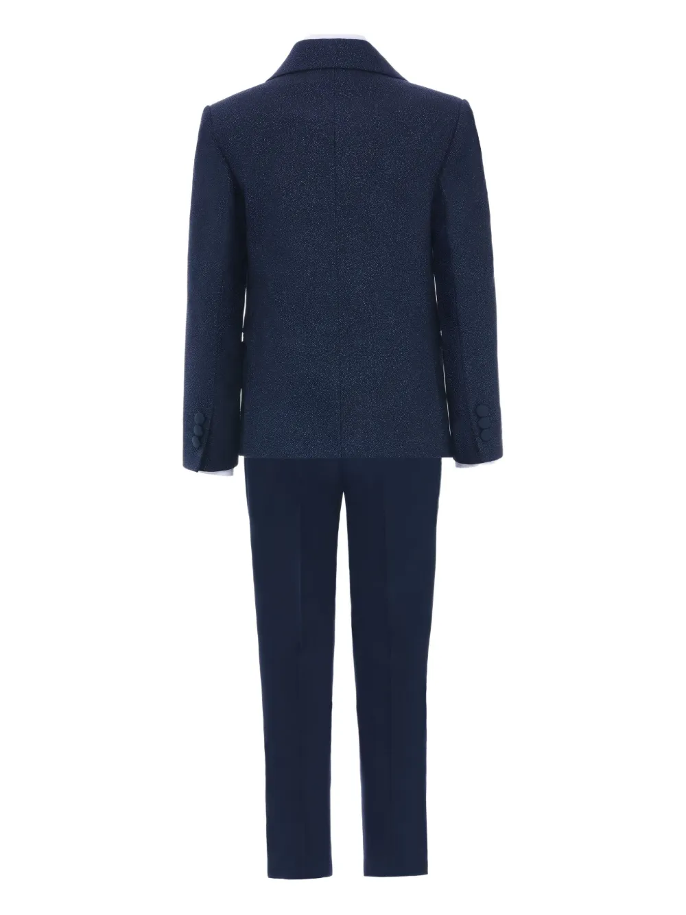 Moustache Peak-lapel Suit (set Of Four) In Blue