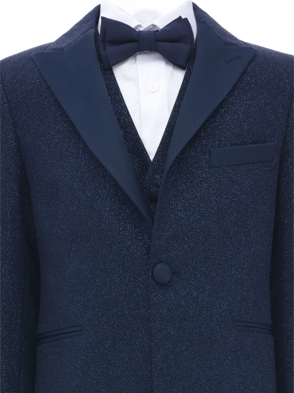 Moustache Peak-lapel Suit (set Of Four) In Blue