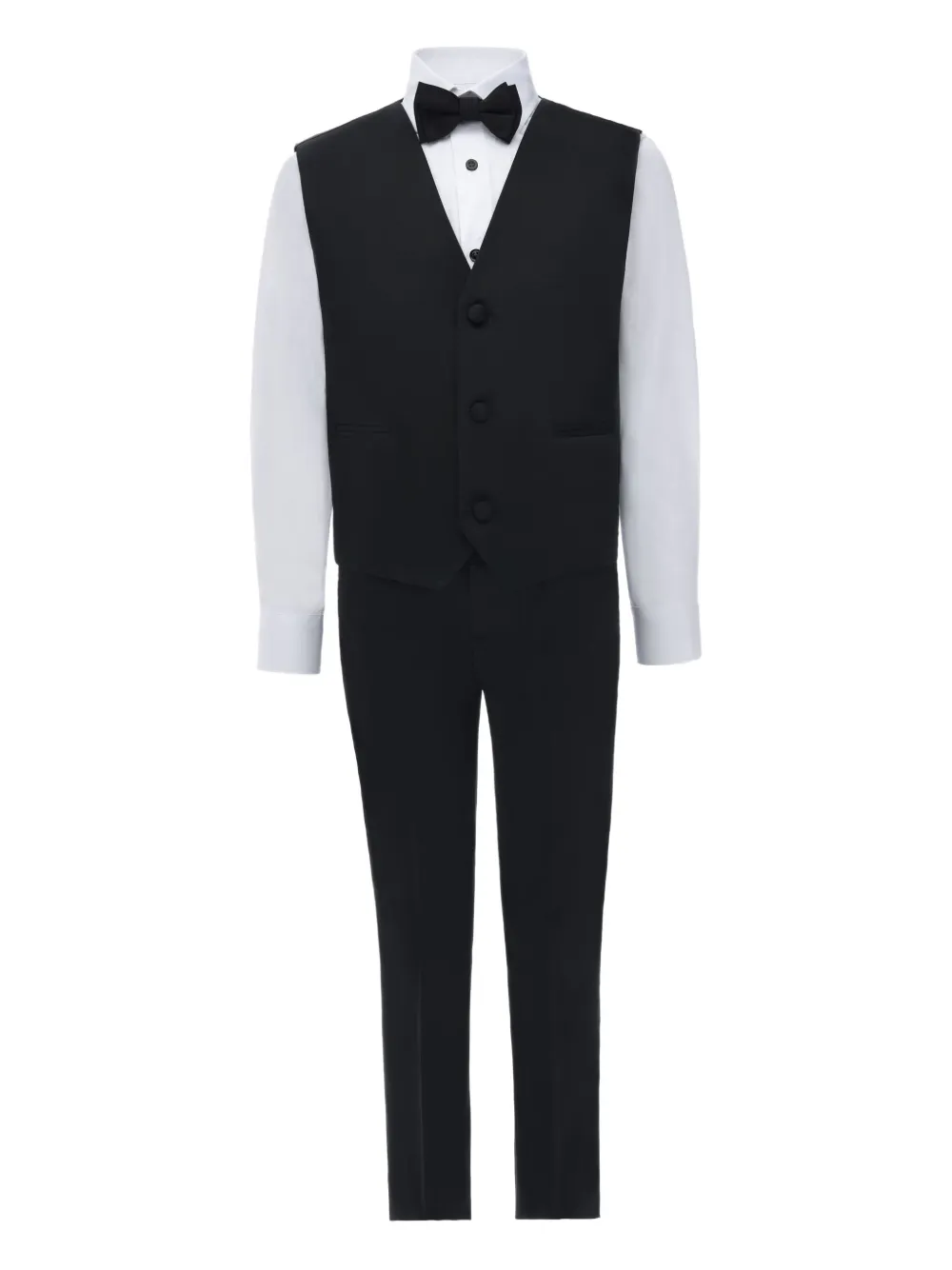 Moustache Vierdelig pak met puntige revers Zwart