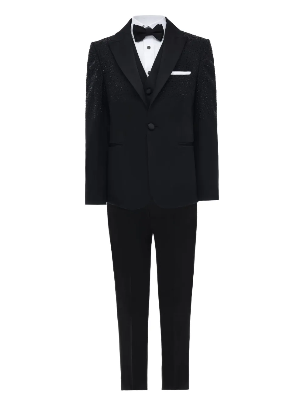 Moustache peak-lapel suit (set of four) | Black | Image 1
