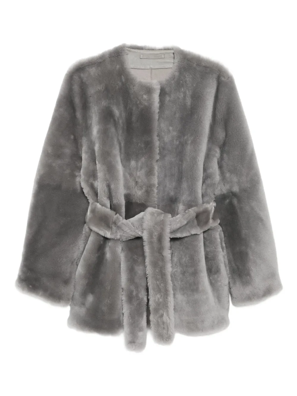TOTEME plush shearling jacket | Grey | Image 1