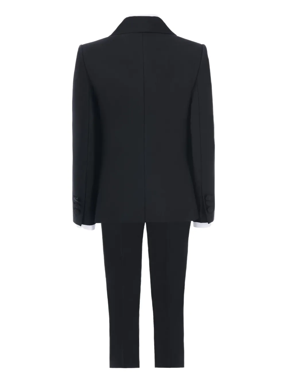 Moustache Peak-lapel Suit (set Of Four) In Black