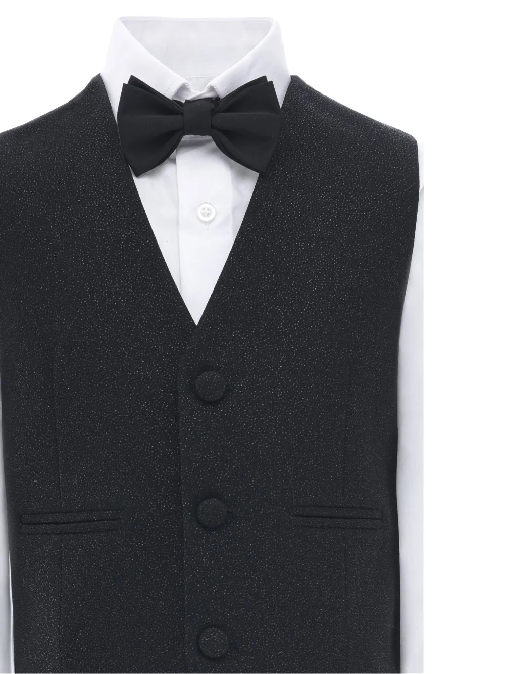 Moustache Peak-lapel Suit (set Of Four) In Black
