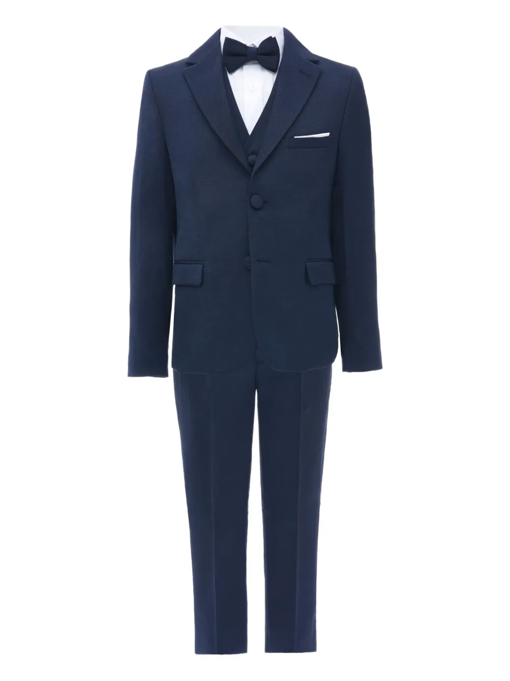 Moustache Notched-lapel Suit (set Of Four) In Blue