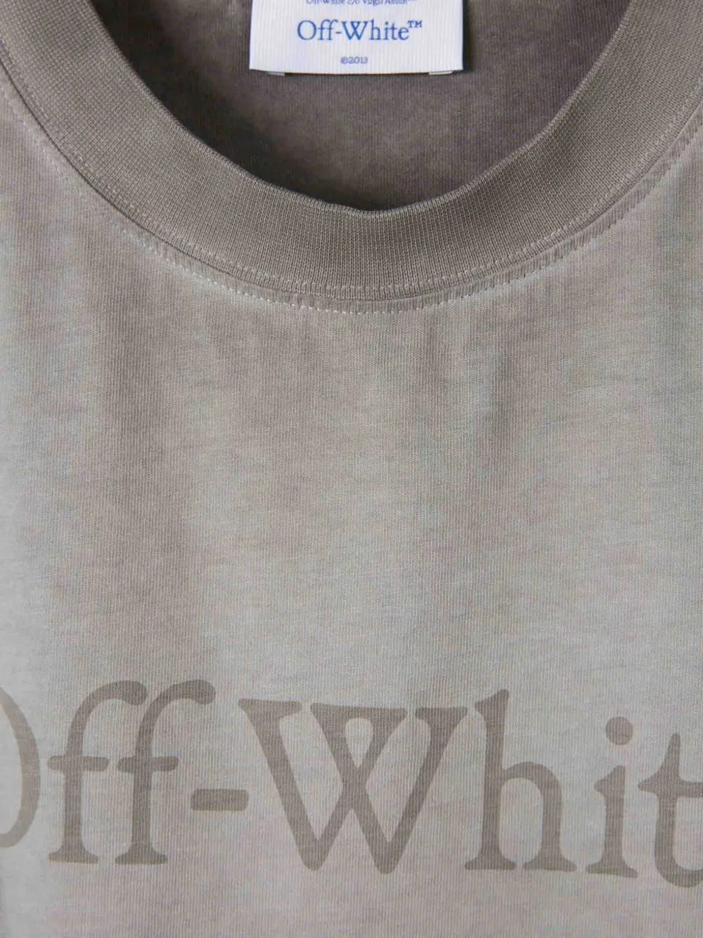 Off-white Skateboarding Inspired Crew Neck T-shirt In Gray