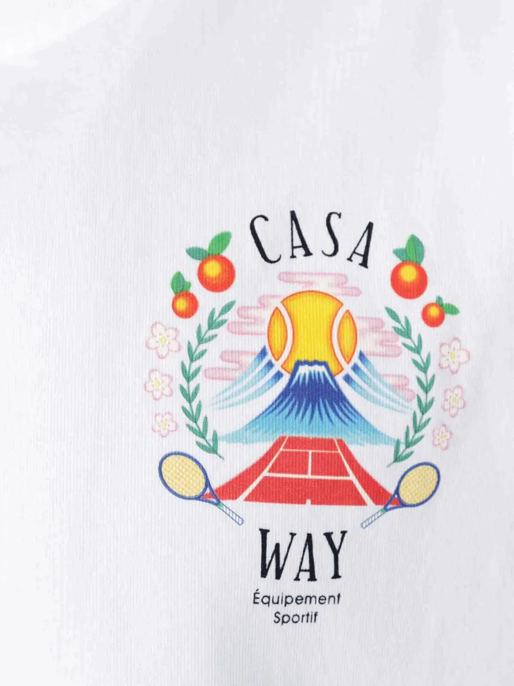 Casablanca Graphic T-shirt With Classic Crew Neck In White