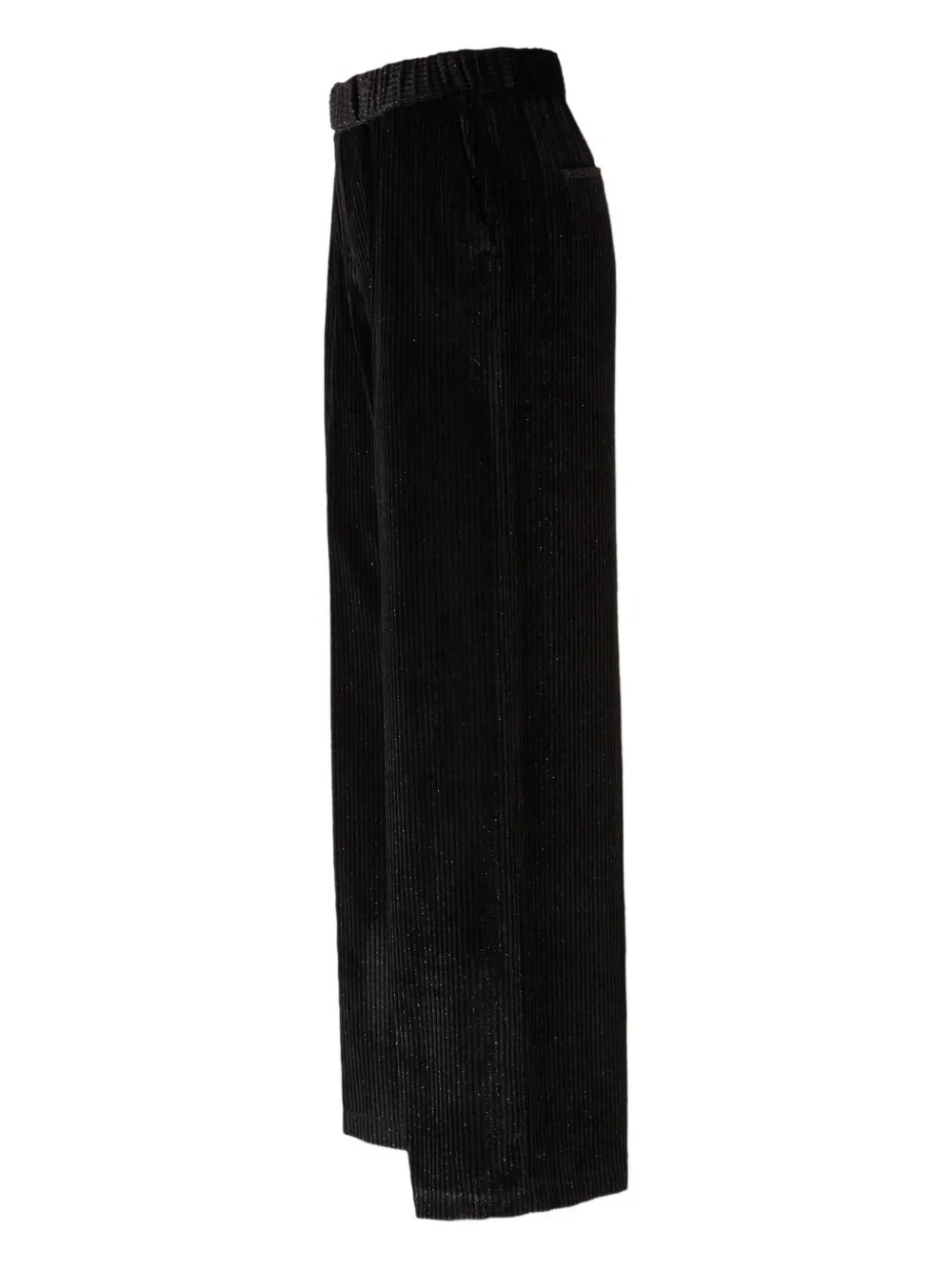 Peserico Pleated Flared Trousers In Black