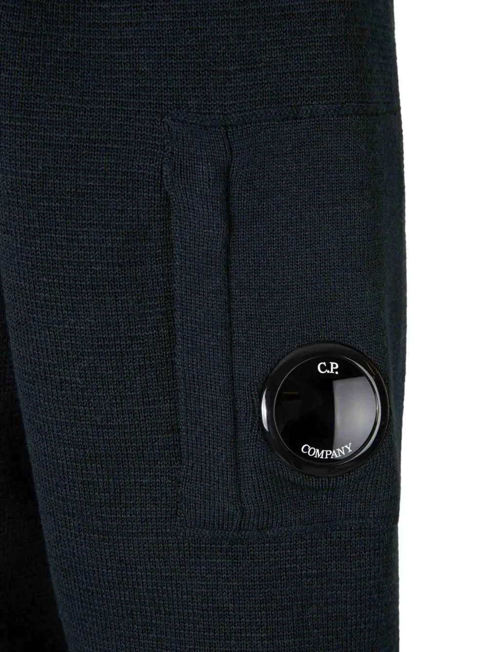 C.p. Company Zip-up Knit Jersey In Blue