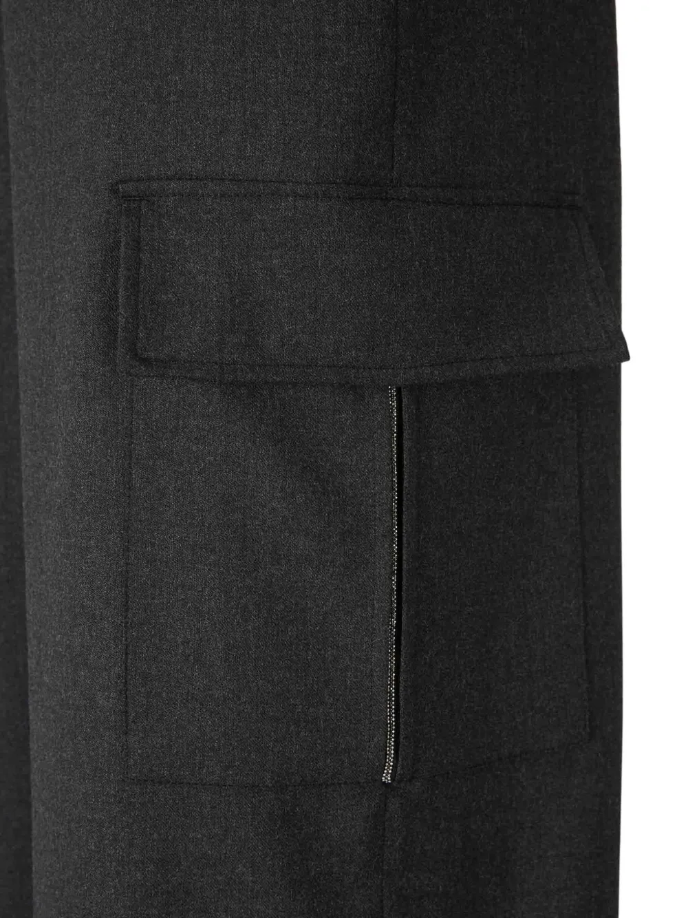 Peserico Flap-pocket Trousers In Black