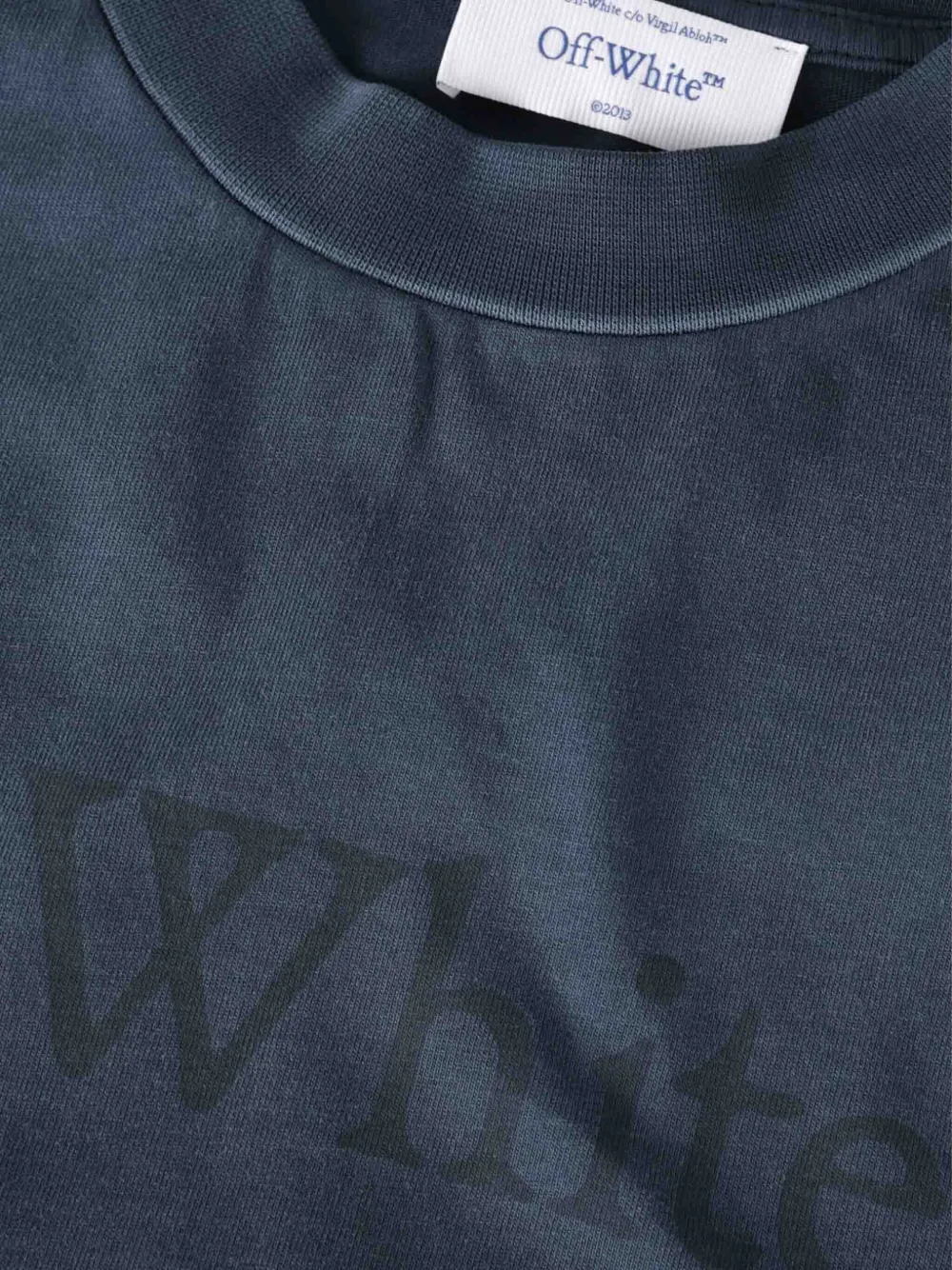 Off-White T-shirt met logoprint Blauw