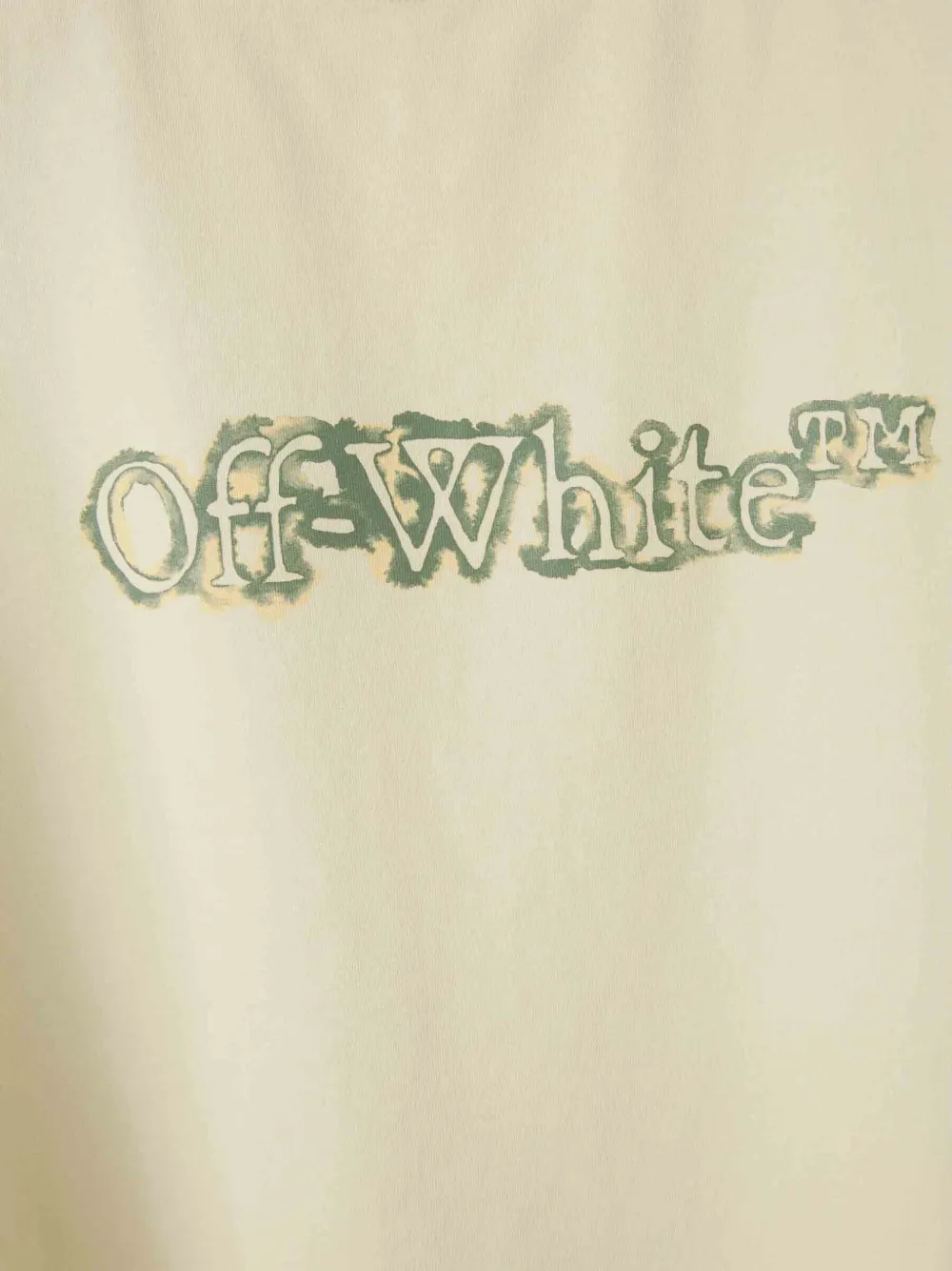 Off-White T-shirt met logo Beige