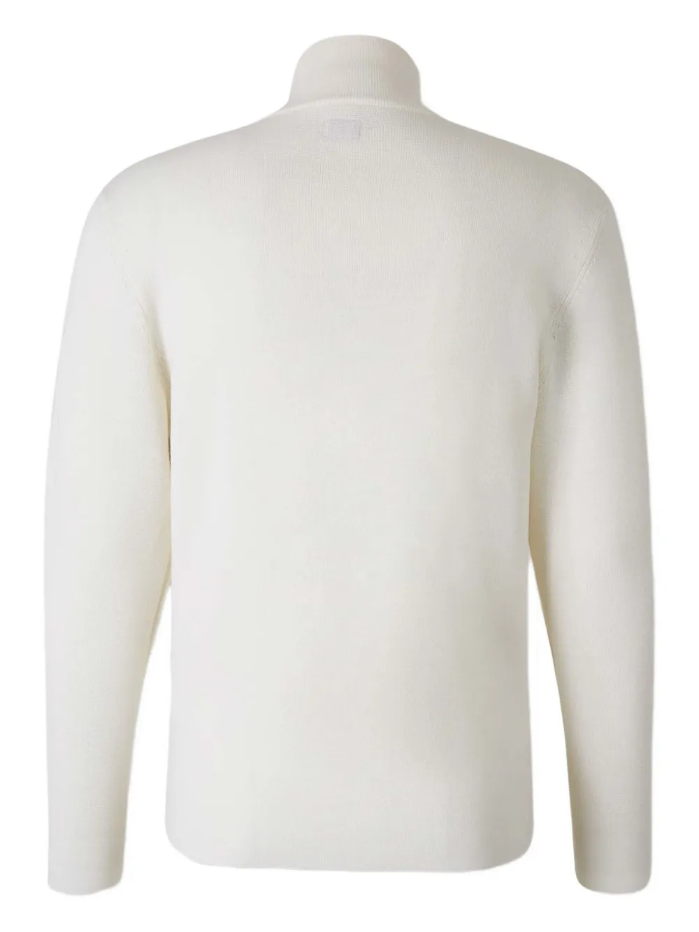 C.p. Company Roll Neck Zip Sweatshirt In White