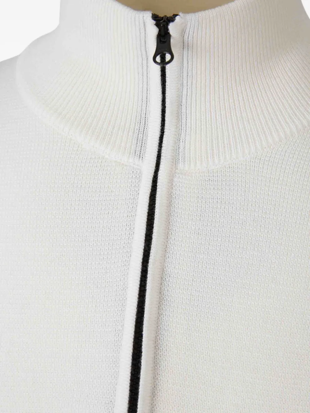 C.p. Company Roll Neck Zip Sweatshirt In White