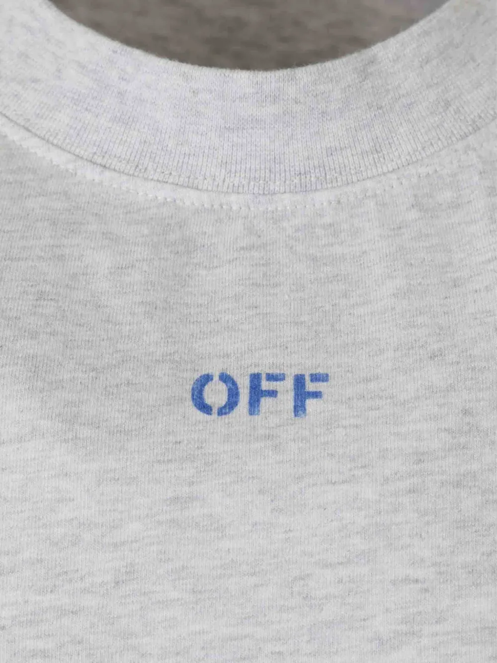 Off-White T-shirt met logo en ronde hals Grijs
