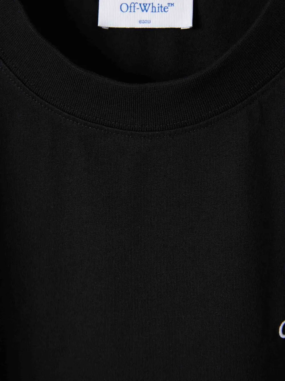 Off-white Ss22 Printing Round Neck Short Sleeve Loose Fit Black In Black