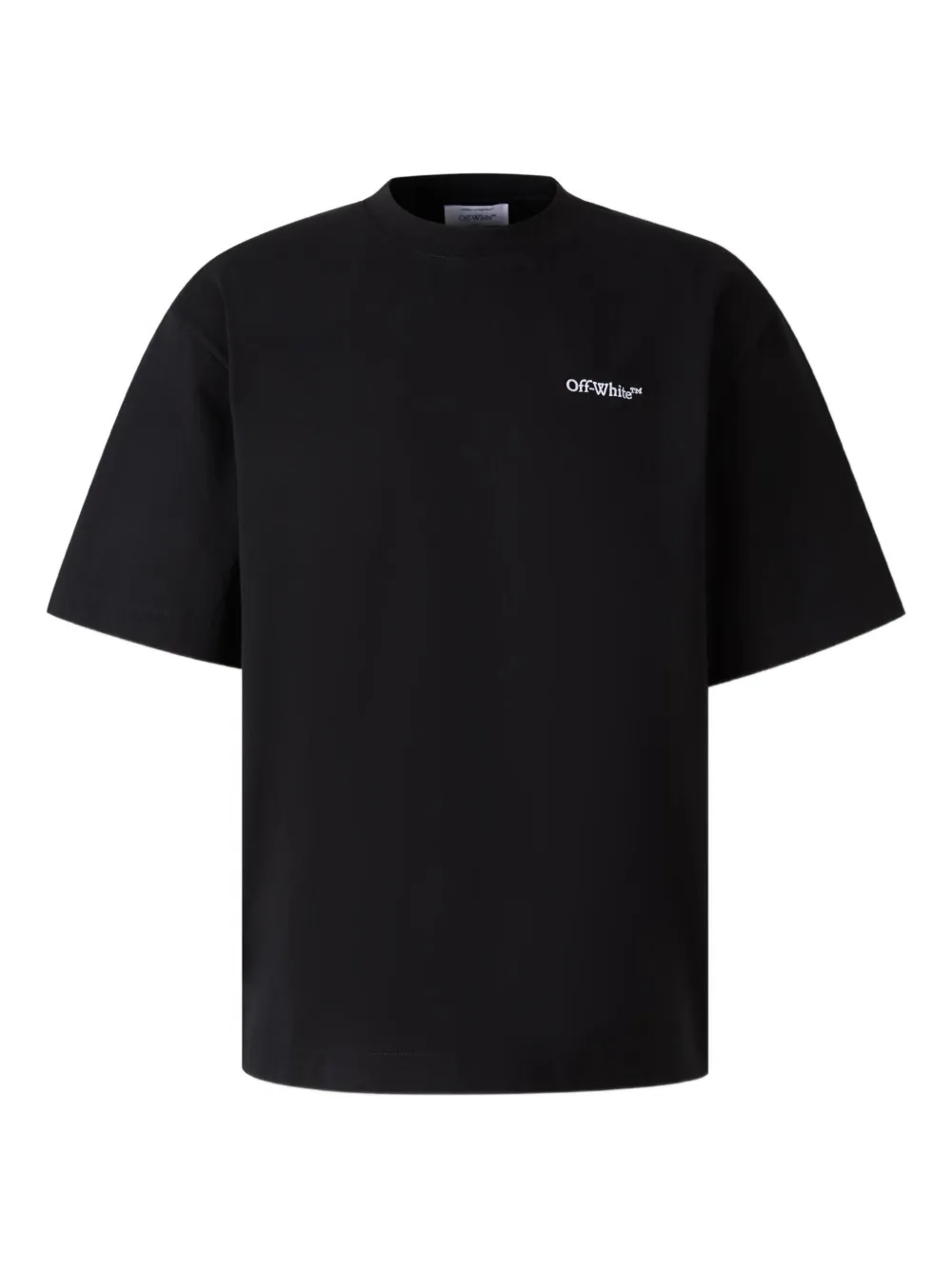 Off-white Ss22 Printing Round Neck Short Sleeve Loose Fit Black In Black
