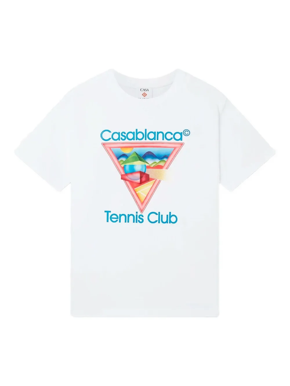 Casablanca graphic print round neck T-shirt | White | Image 1